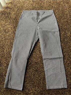 Women's Black & White Gingham Pants